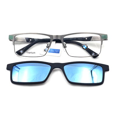 BMW寶馬 磁鐵套鏡偏光夾片純鈦眼鏡框男士近視太陽(yáng)鏡 配鏡 B65001